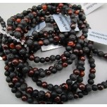 8 mm Gemstone Round Bead Bracelet (Triple Power) - 10 pcs pack - Tigereye, Volcanic Rock and Black Obsidian